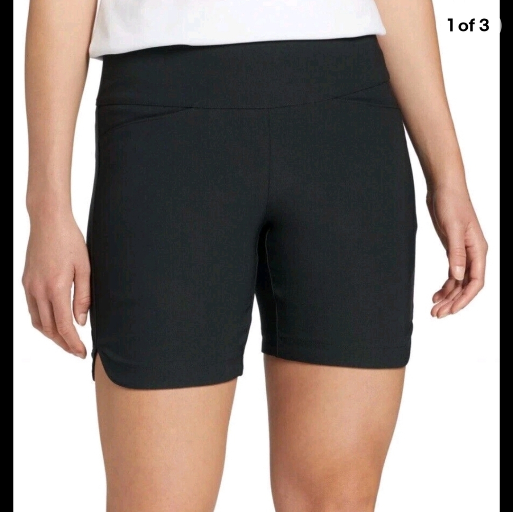Lady Hagen Black 7" Inseam Pull On Golf Short - Picture 2 of 9
